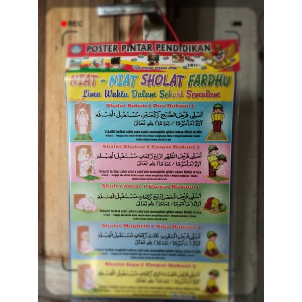 

Poster Tali Niat-niat Sholat