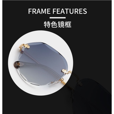 Sunglasses Kacamata Hitam Metal No frame Women Sunglasses New Arrival Import Kacamata Fashion