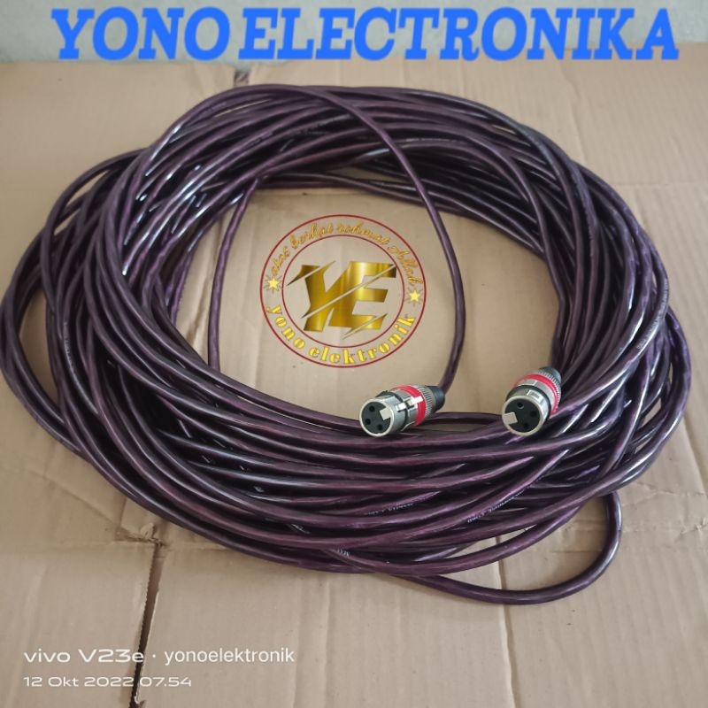 Kabel Mic Makita+socket Cannon female to Cannon female tinggal pakai Panjang kabel 20 METER