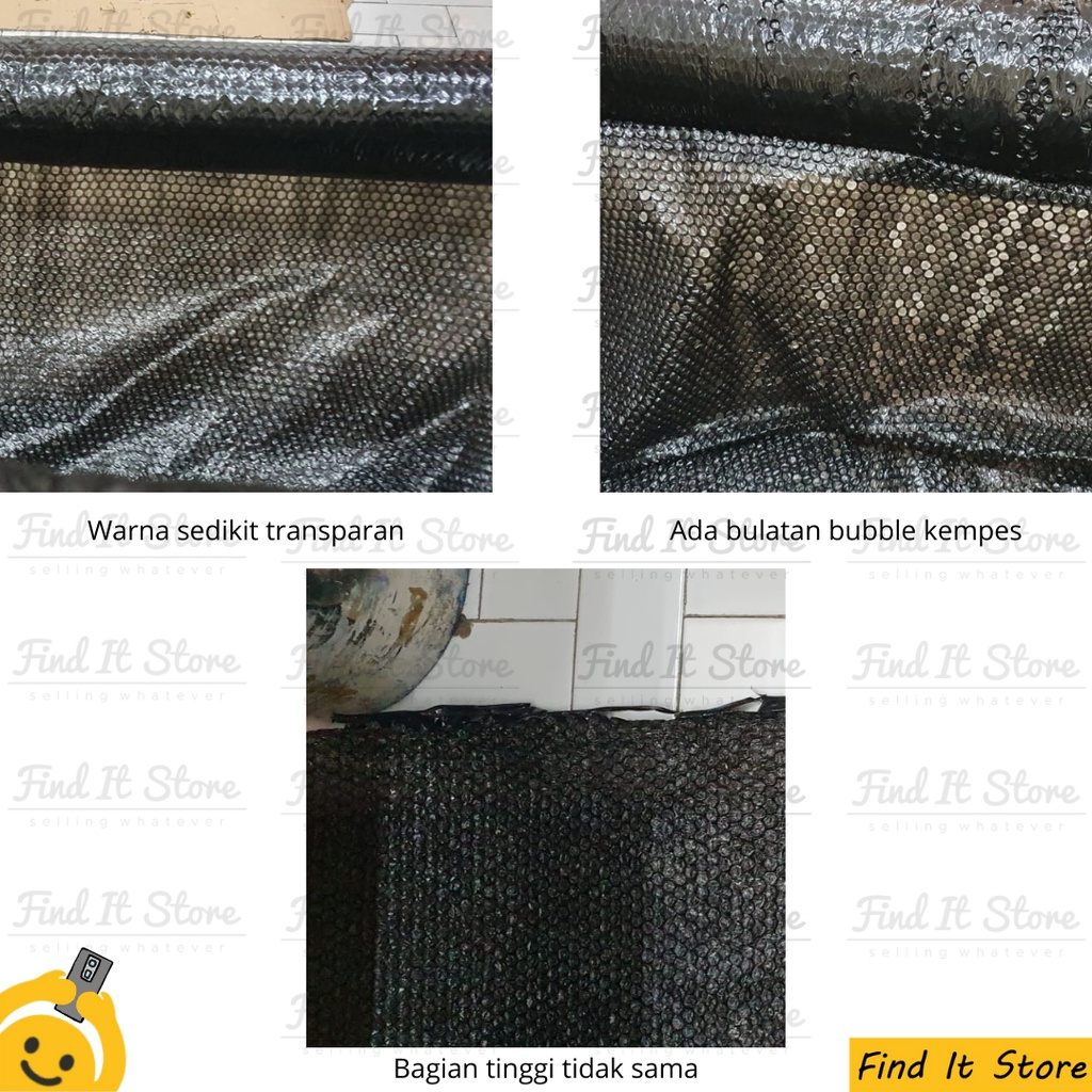 Plastik Bubble Wrap ROLL 50M x 1,25 M 50 x 125 Hitam Putih 2.4KG 3KG