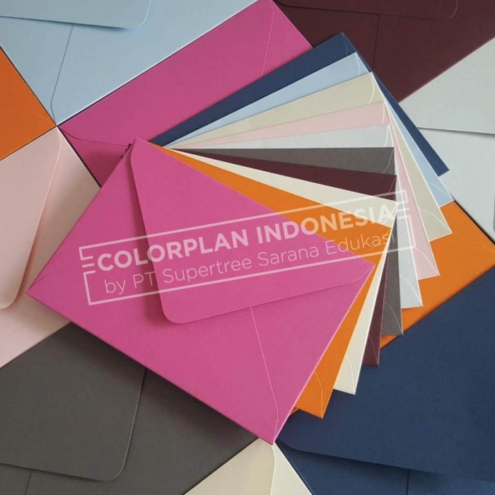 

Murah Amplop Colorplan 270Gsm A5-229 X 162 Mm (1 Pack Isi 10 Pcs) Sale!!!