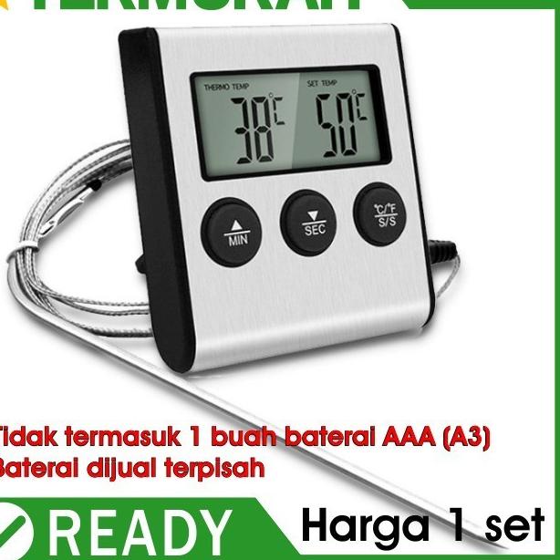 

GRATIS ONGKIR✅Thermometer v2 Masak Kopi Oven Air Minyak Daging digital Kabel Alarm|RA9