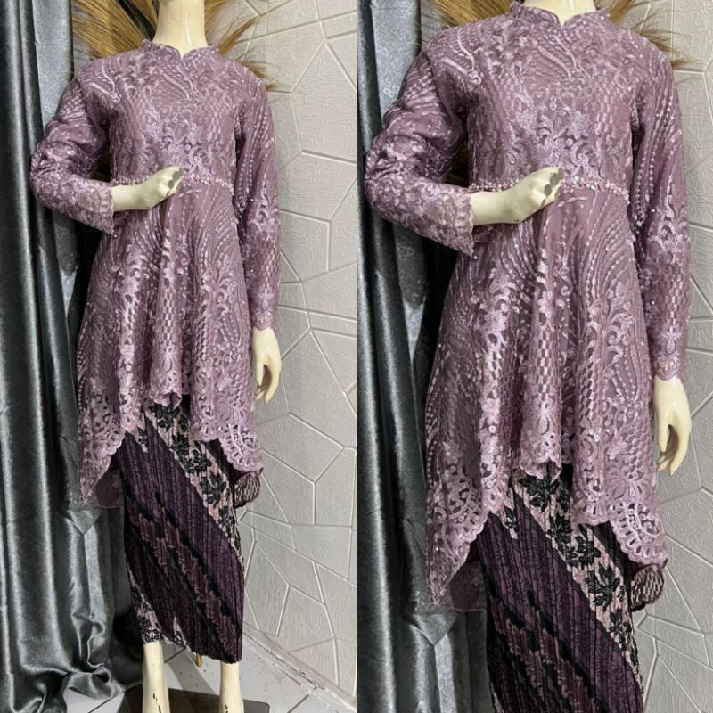 KEBAYA MODERN // KEBAYA ORIGINAL // TUNIK LESTY KEJORA // BAHAN FULL TILLE BORDIR MUTIARA PREMIUM MIX PAYET // KODE EK