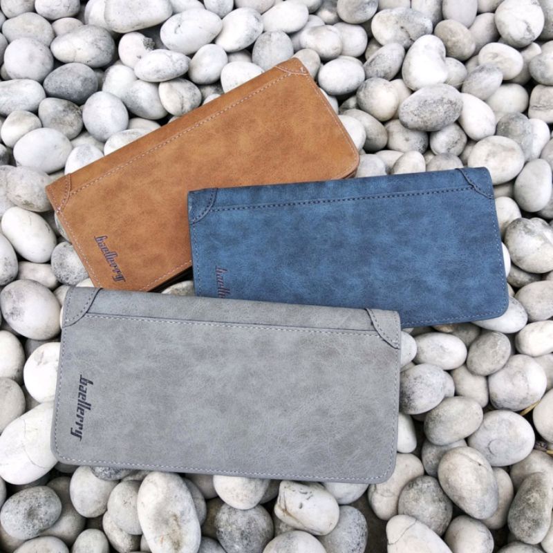 DP17 Dompet Panjang Lipat Pria Simpel Kasual Trendy 12 Slot Kartu