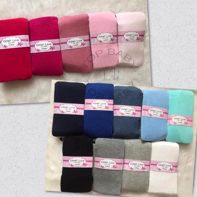 Legging Tutup Kaki Stocking Baby Polos Premium Catell Love - 4166