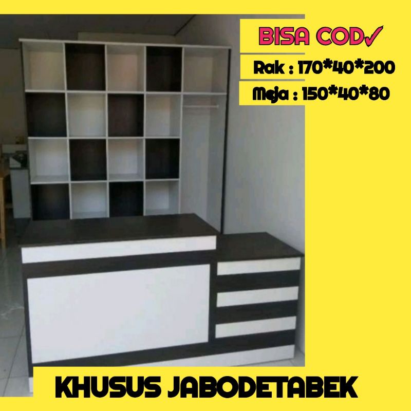 RAK LAUNDRY + MEJA LAUNDRY PAKET USAHA LAUNDRY / SATU SET RAK + MEJA LAUNDRY