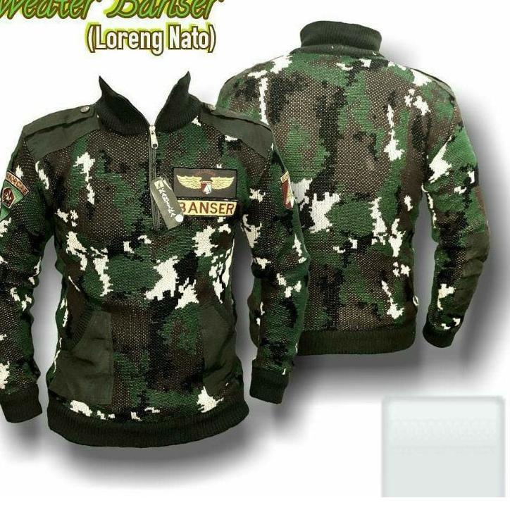 Order--sweter banser tactical loreng baju pakaian banser hangat rajut woll