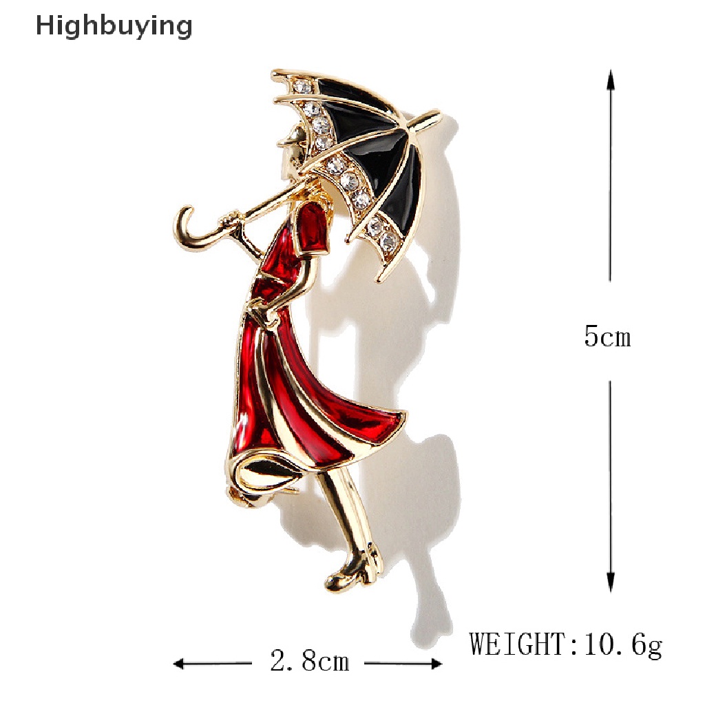 Bros Pin Bentuk Payung Bahan Akrilik Gaya Retro Elegan Untuk Wanita Glory