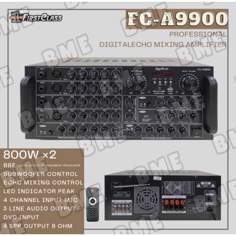 AMPLI DIGITAL ECHO MIXING AMPLIFIER FIRSTCLASS FC - A9900 FCA 9900