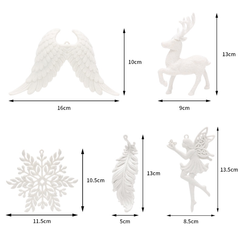 Ornamen Gantung Bentuk Sayap Malaikat Bahan Plastik Untuk Dekorasi Pohon Natal