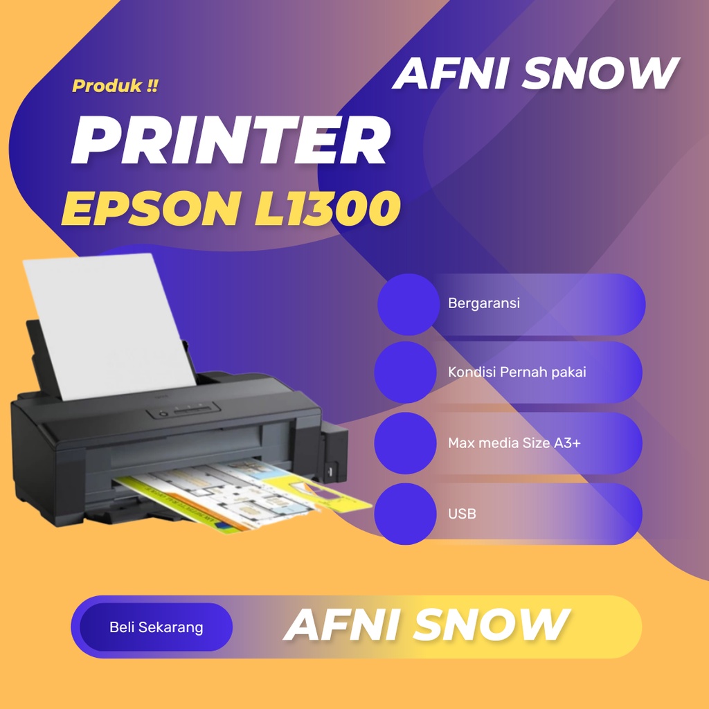 Printer Epson L1300 A3 Ink Tank Unit Printer Epson L1300