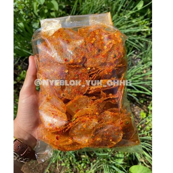 

5.5 STOK READY PROMO PRODUK BARU!!! KRIPCA Kripik kaca pedas daun jeruk 250gram