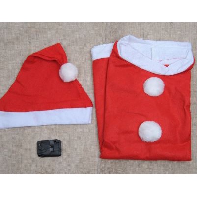 4-12 Tahun full set kostum santa claus flanel costume natal anak christmas oldman cosplay xmas