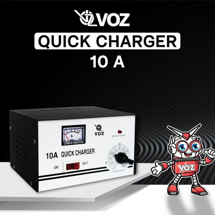 Voz Charger Aki 10A Charger Aki Mobil Charger Solar Cell Terbaru