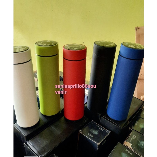 termosled suhu/termos air panas temperatur suhu 'tumbler led doff 500ml