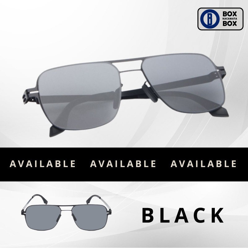 Kacamata Hitam Sunglasses Metal Anti UV400 Protection Kotak Bridge Simple dan Kokoh Fashion Unisex 2121