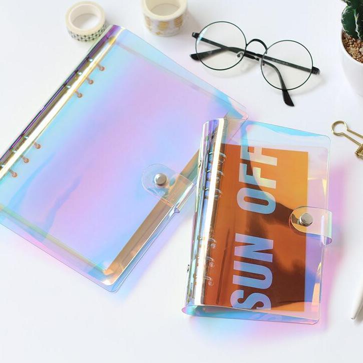 

ㅀ [THE UNIVERSE] Buku Binder A5 6 Ring Transparan Binder Cover Notebook Binder Hologram - ST004 NEW 2994 ◘