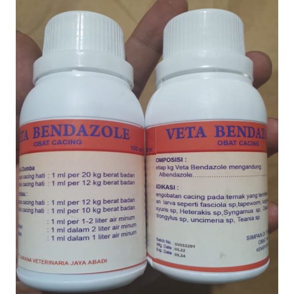 Veta Bendazol 100 ml - Obat Cacing Kambing 100 ml - Obat Cacing Sapi 100 ml - Veta Bendazol 1 liter - Obat Cacing 1 Liter - Obat Cacing Sapi - Ceta Bendazole