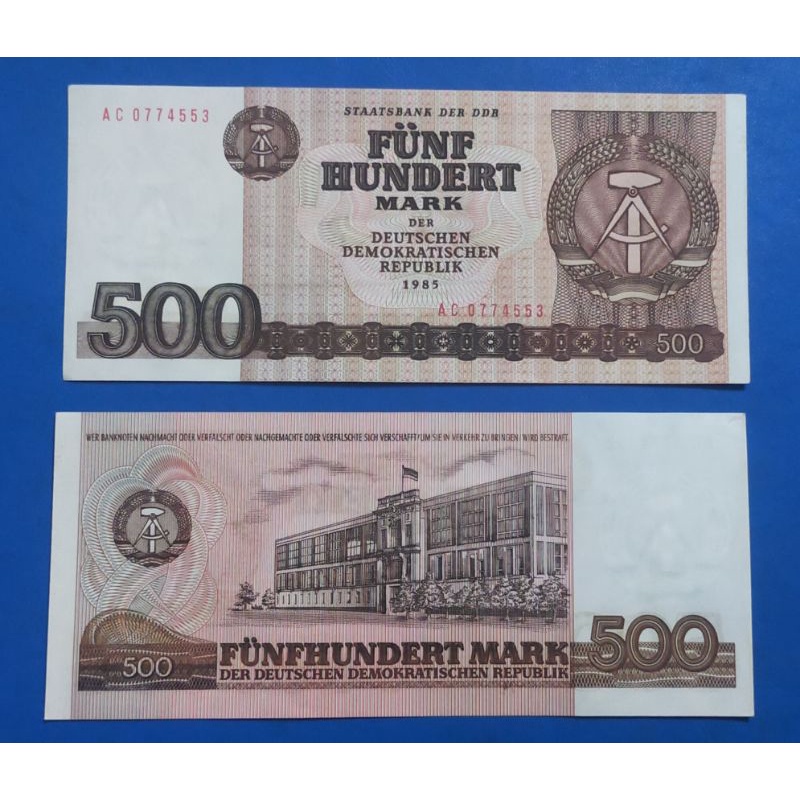 uang kuno asing 500 Mark Jerman tahun 1985, kondisi bagus