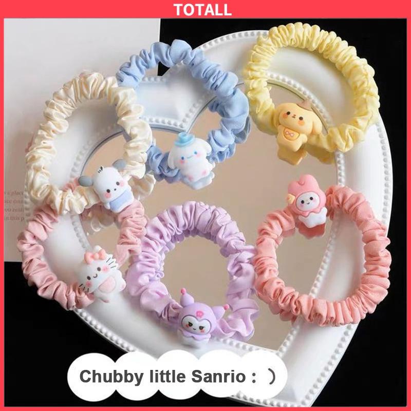 COD Cincin Usus Kecil Kartun Anjing Cinnamoroll  Cincin Rambut  Gaya Manis Manis Lucu Tali Rambut-Totall