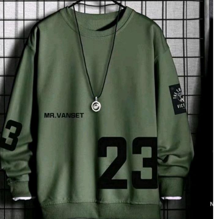 Rekomendasi sweater crewneck lengan panjang MR.VANSET/basic pria&wanita