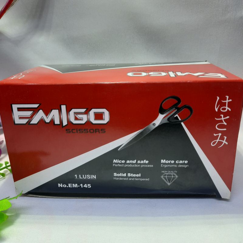 Gunting Isi 12 Pcs Gunting Emigo NO.EM.145 Grosir