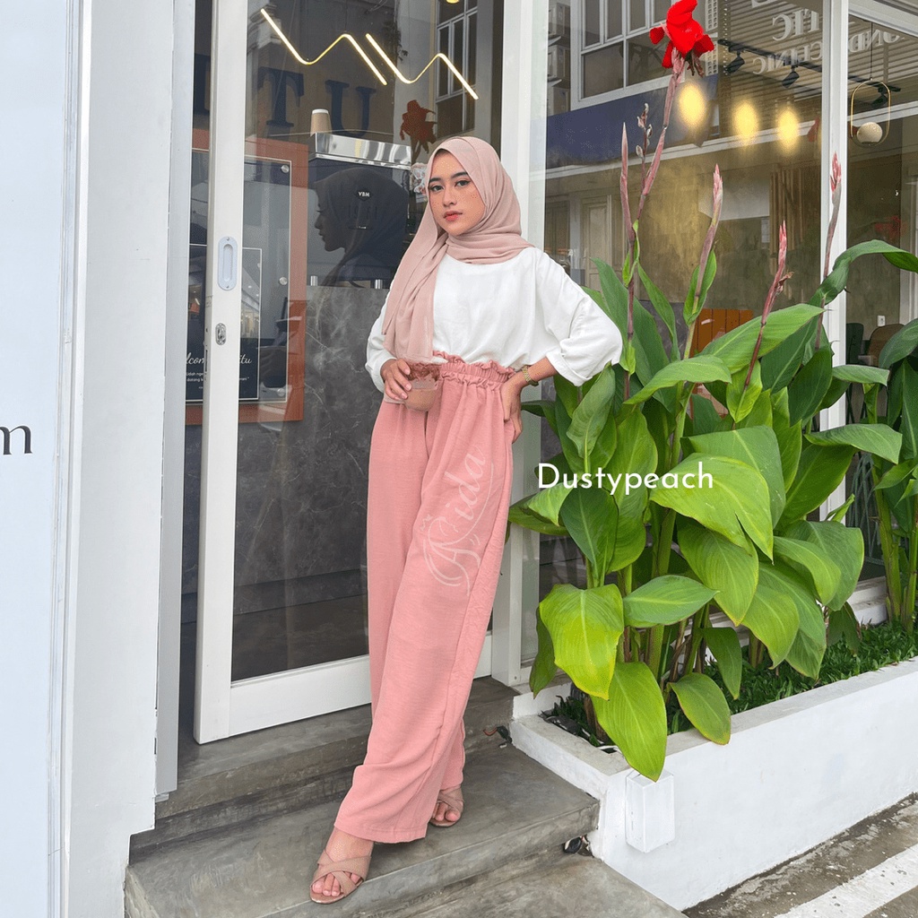 Kulot Button Crinkle Variasi 2 Kancing Premium Pants