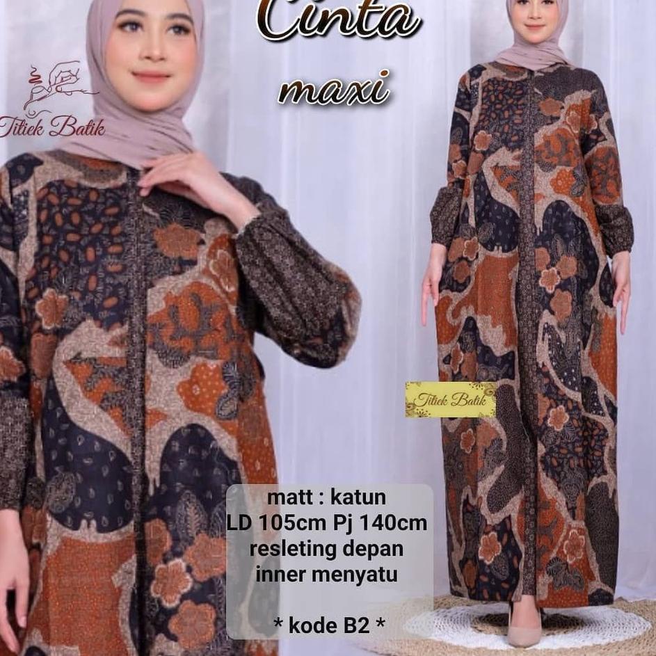 [KKY.18Oc22ᵛ] Gamis Batik Maura Jumbo AllSize Gamis Cardigan Dress Batik Sania Ruffle Batik Couple o