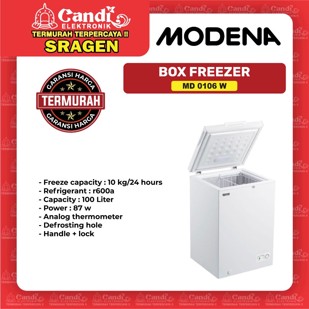MODENA Box Freezer 100 Liter - MD 0106 W
