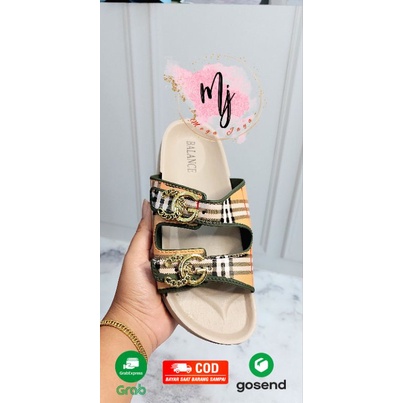 sendal wanita import dua strap sandal jelly balance