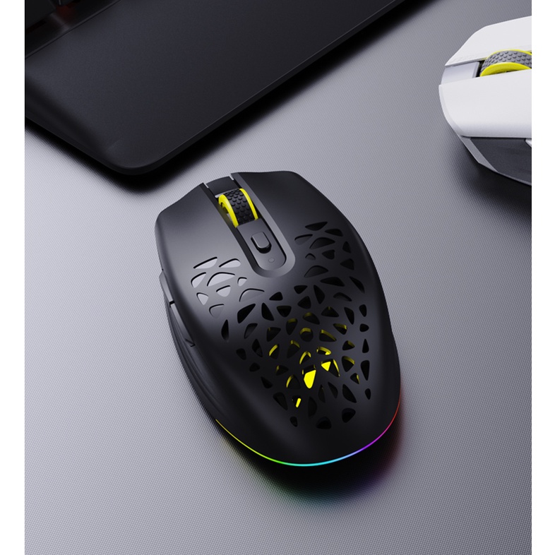 Delux M820 Hunter Multi-Mode Wireless Gaming Mouse RGB PMW3335 Sensor