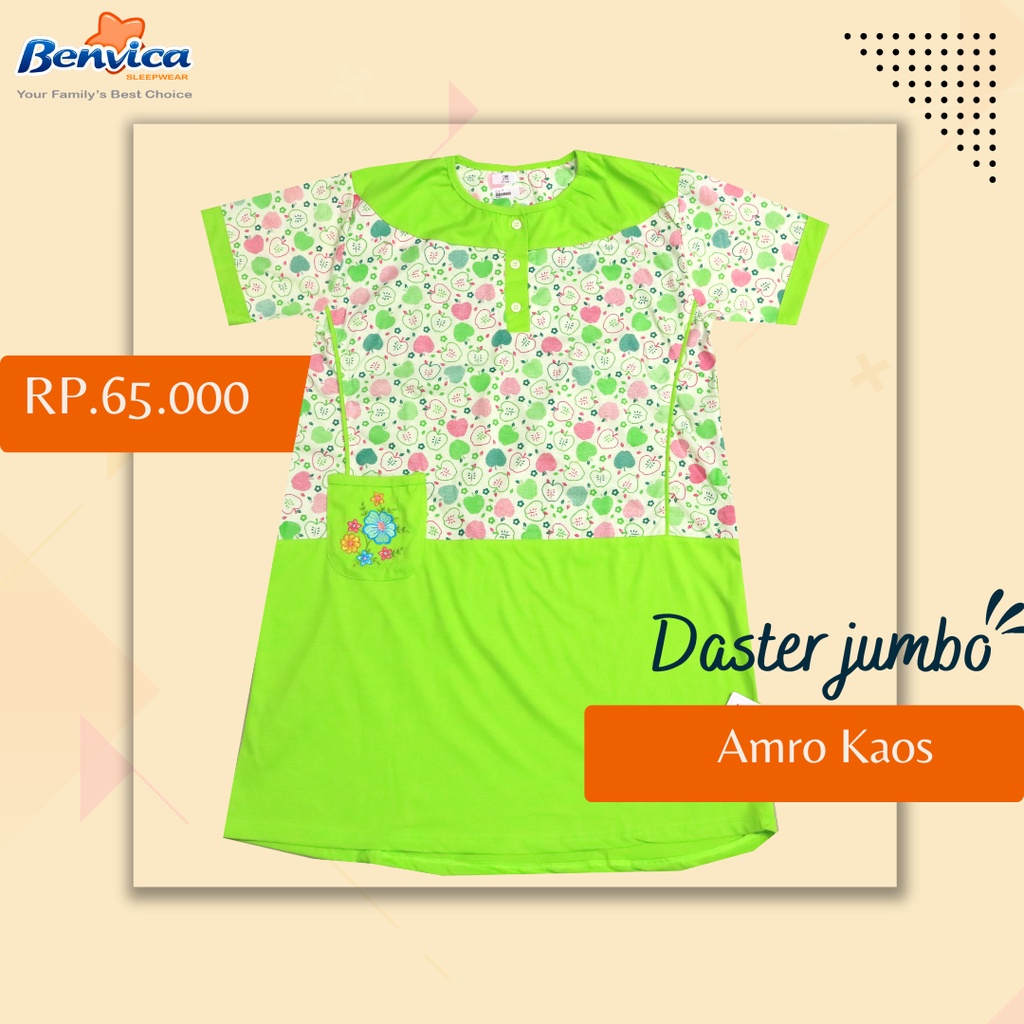 BAJU TIDUR DASTER JUMBO KAOS LEMBUT ADEM BANYAK MOTIF AMRO