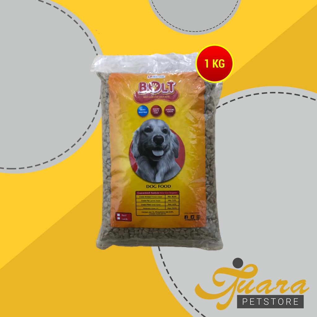 Bolt Dog Dry Food Adult Makanan kering Anjing Dewasa Repack 1kg