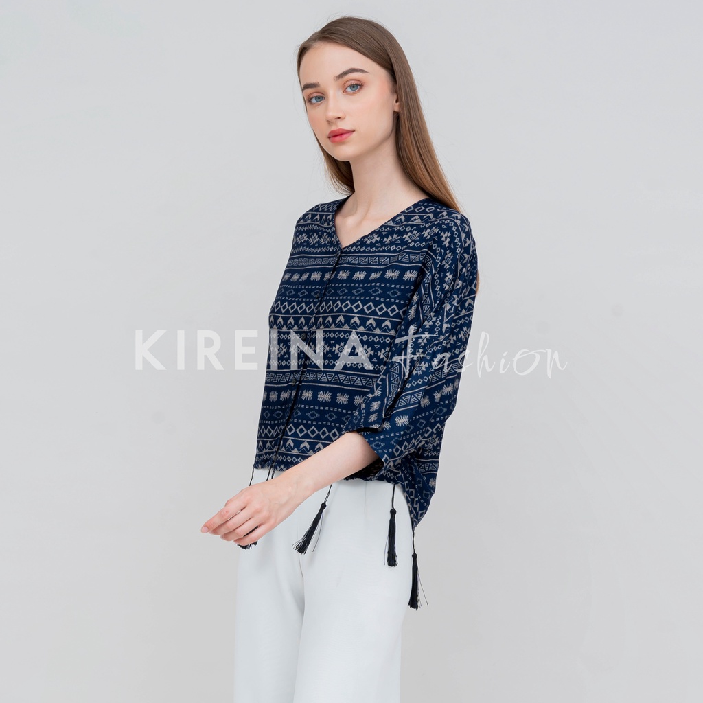 Crop Top Blouse Wanita Blouse Etnik Kemeja Crop Top Atasan Etnik Wanita Kemeja Crop Wanita Blus Wanita | Kireina Fashion