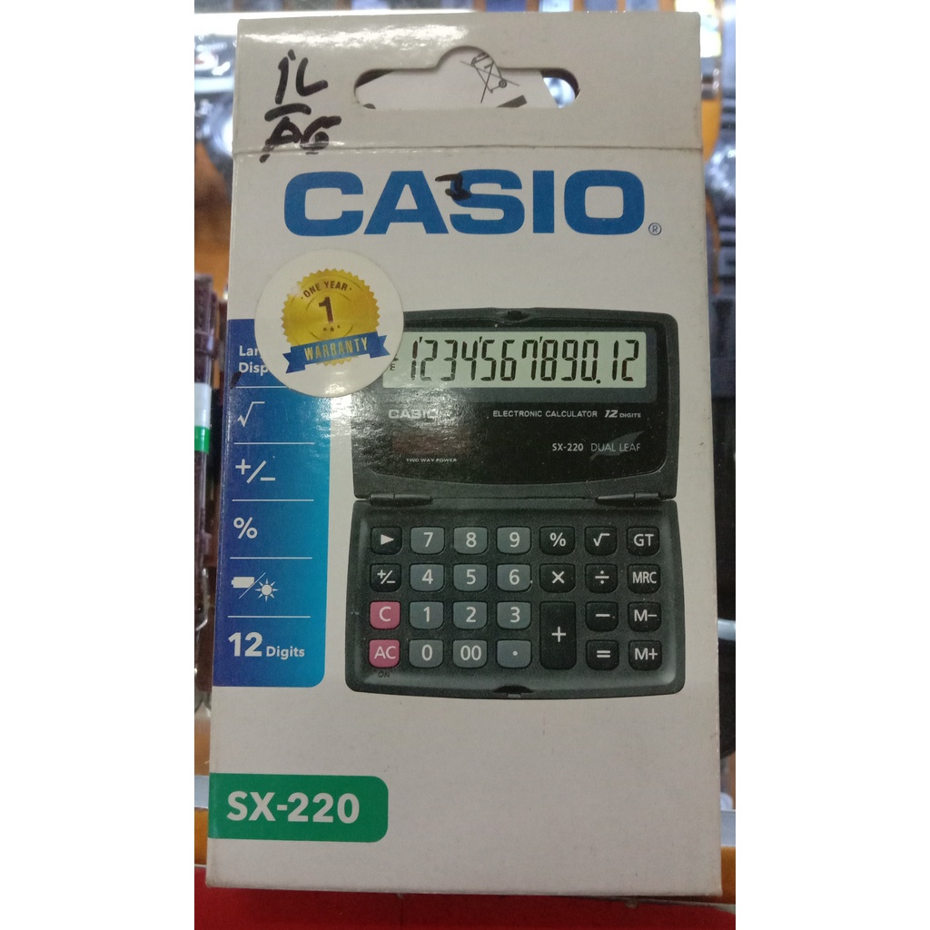 

KALKULATOR CASIO TAYPE SX 220 12 DIGITS