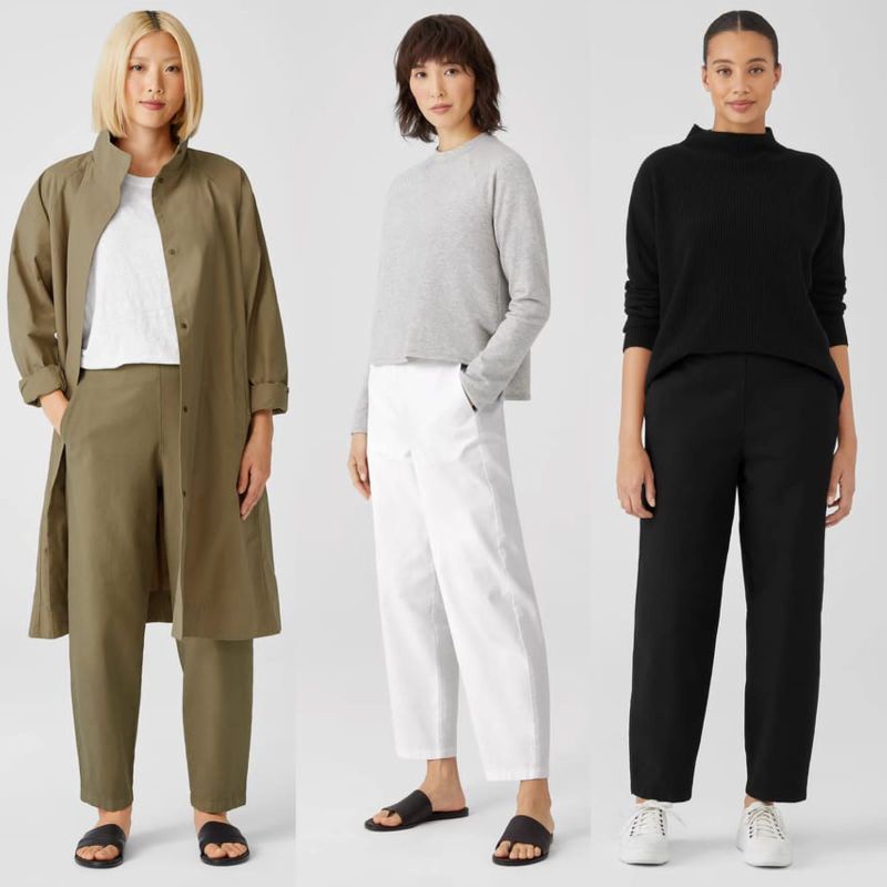 Eileen Fish*r cotton side zipp pants