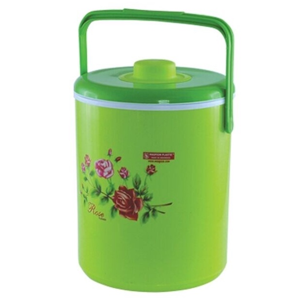 Rantang Es Nasi Maspion Plastik Rice Bucket 6 Liter Motif Bunga Food Grade