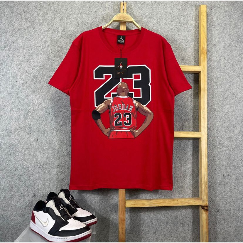 KAOS TSHIRT AIR JORDAN NBA MERAH LENGAN PENDEK MIRROR FULLTAG