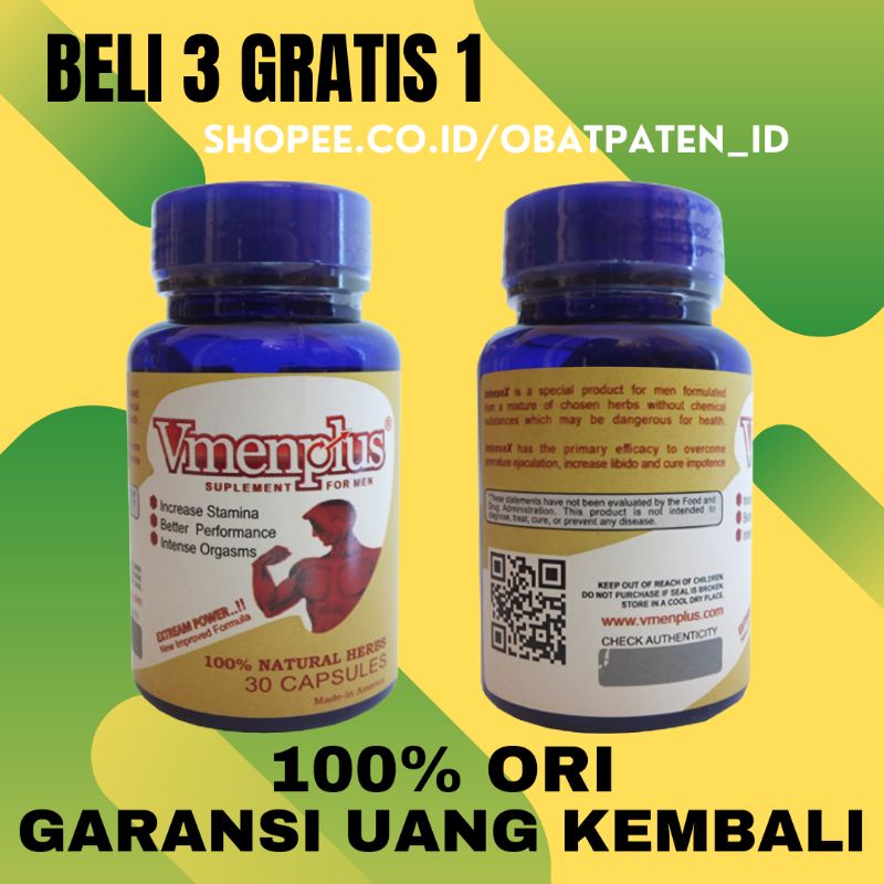 VMENPLUS ORIGINAL ASLI KEMASAN BARU OBAT PENAMBAH STAMINA PRIA AMPUH