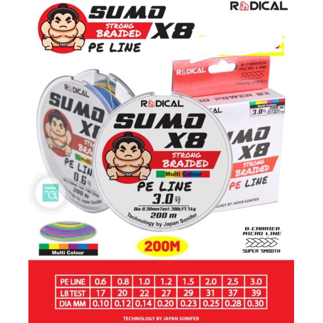 pe sumo 200 meter x8