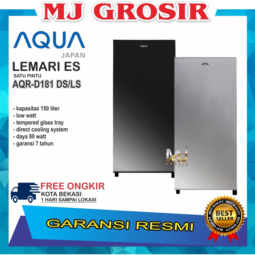 KULKAS AQUA JAPAN AQRD 181 / AQR 185 LEMARI ES 1 PINTU