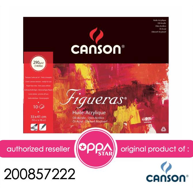

Canson Figueras 33 x 41 10 290 Watercolor Kertas Oil 200857222