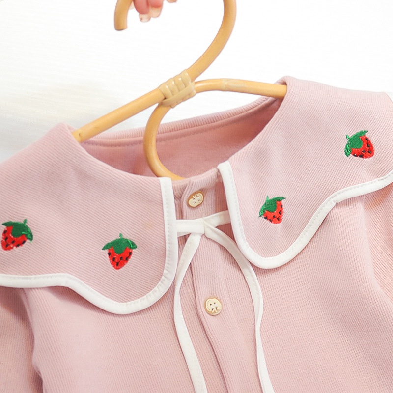 SW11-Jaket Sweater/Cardigan Anak Bayi Perempuan Rajutan Strawbery