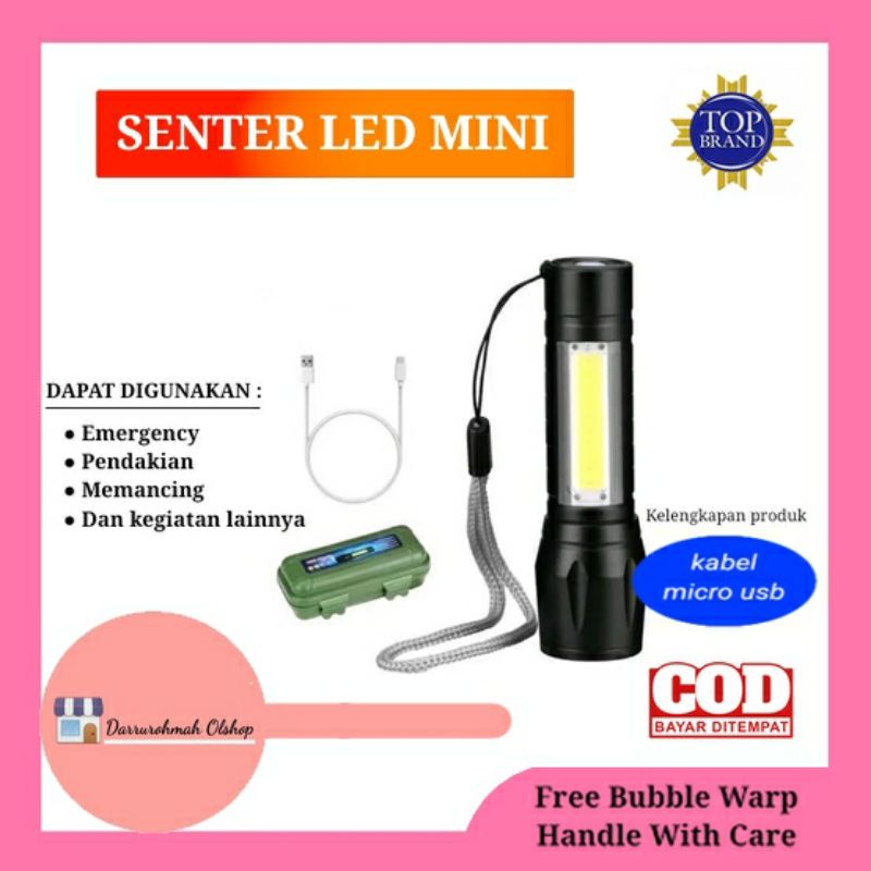 SENTER POLICE /SWAT MINI ZOOM/LED MINI ZOOM /SENTER COB MINI/ CHARGE 3 FUNGSI