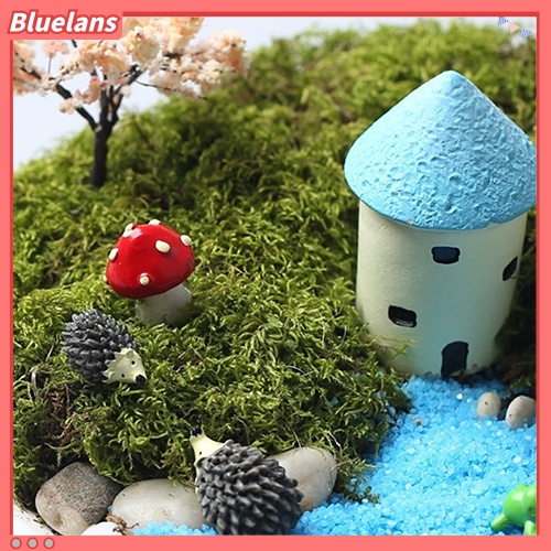 3 pcs/Set Miniatur Landak dan Jamur Polkadot Merah Berbahan Resin untuk Lanskap Taman Lumut