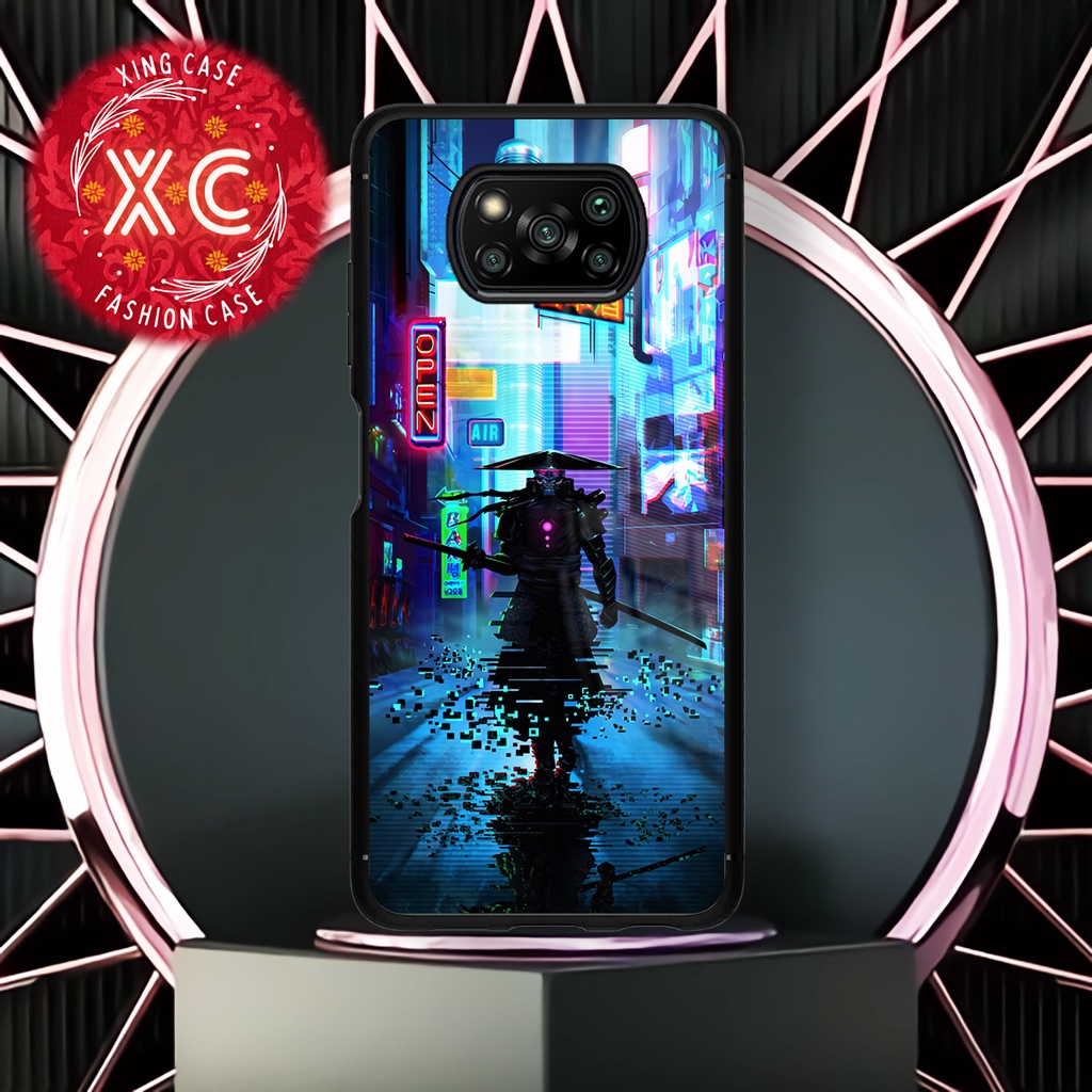 |EZ06|CASE GLOSSY POCOPHONE X3|X3 NFC|X3 PRO KILAU EFEK KACA | CASE HAPE MOTIF SAMURAI|