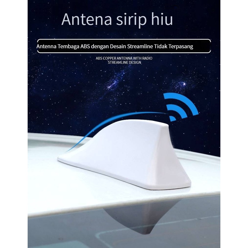 (ada stok,dikirim dari jakarta ) Antena sirip hiu mobil, shark fin antena mobil sinyal （Putih）（hitam）