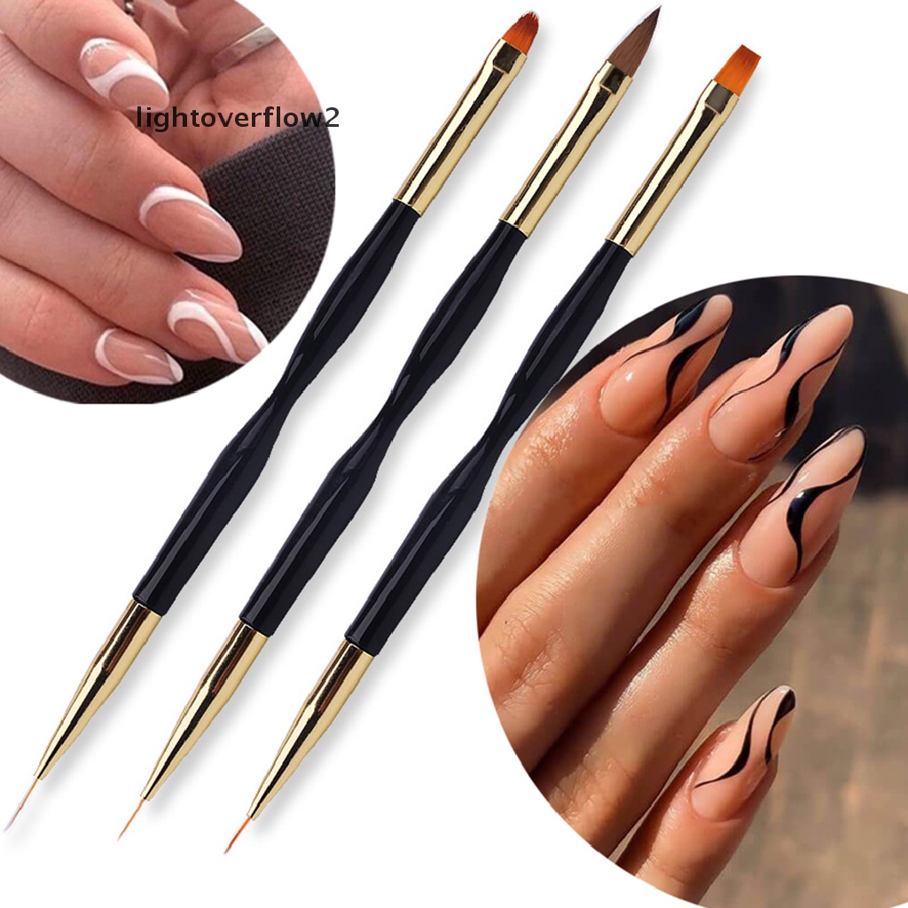 (lightoverflow2) Kuas Kutek Gel UV Ultra Tipis Untuk Manicure