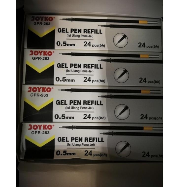 

➻ [24 PCS ] ISI PEN GEL JOYKO GPR 263 / REFILL PULPEN JOYKO ヰ