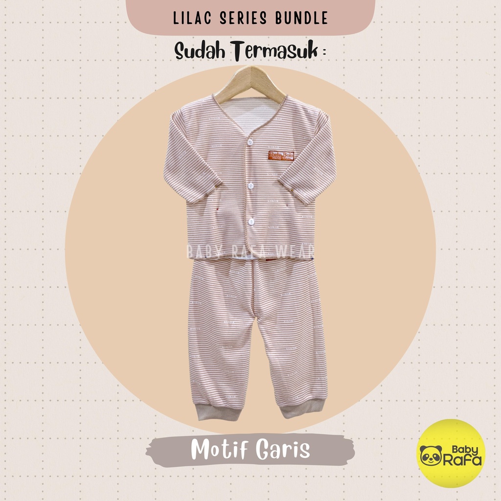 Serian Coklat Susu - 3 Stel Setelan Baju Bayi Tangan Panjang Celana Panjang Bayi Baru Lahir COKLAT SUSU SERIES merk SNI Bolo - Bolo